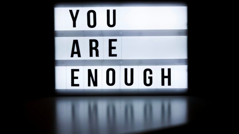 you are enough text